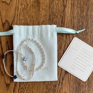 ENewton Sterling Silver stretch bracelet stack- 3 NWOT bracelets to wear 24/7
